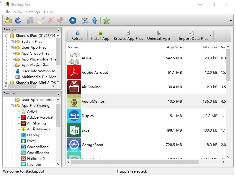 Screenshot for iBackupBot for Windows 3.1.2